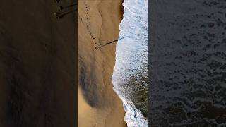 Morning walk on the beach. #nature #drone #beach #sunrise #dronevideo #waves #travel