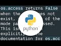 Check the permissions of a file in python