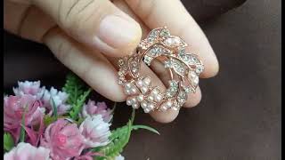 BRS 128 RING JILBAB BUNGA MUTIARA