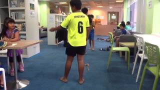 Fengshan students playing in Kaki Bukit CC library