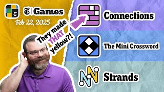 NYT Connections, Mini Crossword, and Strands | Feb 22, 2025