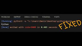 VS Code exited with code=9009 ERROR | Solution