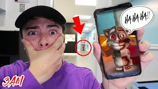 (POSSESSED) DO NOT CALL TALKING TOM AT 3 AM!! *THIS IS WHY* (HE CAME TO LIFE)