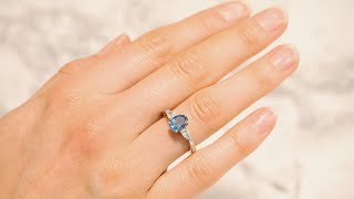 Aquamarine and Diamond Three Stone Ring | The Village Goldsmith