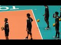 【４Ｋ】　fivb　パリ五輪予選　ワールドカップバレー２０２３　2023年10月８日　日本　vs　アメリカ戦前の練習　石川祐希選手と高橋藍選手　①