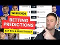 Premier League Betting Tips & Predictions - Sat 5th & Sun 6th Oct - Aston Villa vs Man Utd & More!