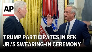 Trump participates in RFK Jr.’s swearing-in ceremony