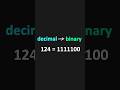 Convert decimal to binary EASY! #computerscience #coding #programming