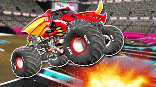 Monster Truck Jumps with Crashes! - BeamNG Multiplayer Gameplay