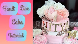 How to make Fault line cake/Easy Fault line cake/ Fault line cake #faultlinecake #caketutorial