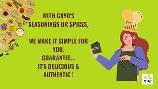 GAYO AGRIFOODS, WE MAKE COOKING SIMPLE WITH SEASONINGS, SPICES \u0026 HERBS!