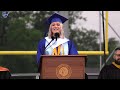 mckenzie beesley delivers valedictorian speech at sapulpa high school graduation