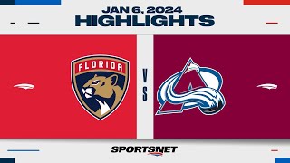 NHL Highlights | Panthers vs. Avalanche - January 6, 2024