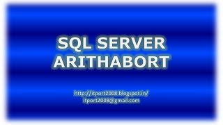ARITHABORT in SQL Server