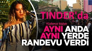 Tinder'da görüştüğü bütün erkeklere aynı saatte, aynı yerde randevu verdi