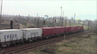 Cargo Train leaving Sturovo, Slovakia 22/Nov/2014 スロバキア貨物列車シュトゥロヴォ出発