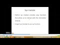 Python : OS and Sys Module