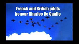 CRHnews - Patrouille de France/Red Arrows salute Charles De Gaulle