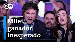 Javier Milei, ganador sorpresivo de las primarias en Argentina
