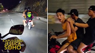 Mga tinukoy na holdaper na tumatakas na naka-motorsiklo, na-caught on cam! | Kapuso Mo,Jessica Soho