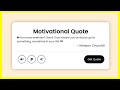 Random Quote Generator using HTML CSS  and JavaScript | JavaScript Project Ideas