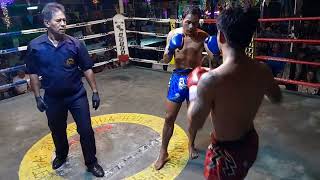 Kiatonglek RachaFightClub (red) Vs Denpayak Saksomchay (blue), Rd 3, 55 kilos, @Antza Thaiboxing