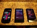 cowon z2 vs d3 vs nexus s 4g boot up