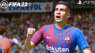 FIFA 22 PS5 | Barcelona Career Mode #22 Vs. Espanyol Ft. Fati, Depay, Torres, La liga - 4K Gameplay