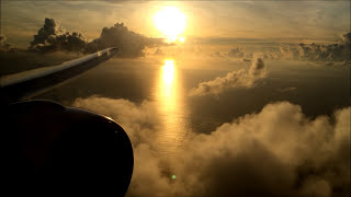 Air France 777-200 - Los Angeles to Papeete, Tahiti with Beautiful Sunrise Approach and Landing