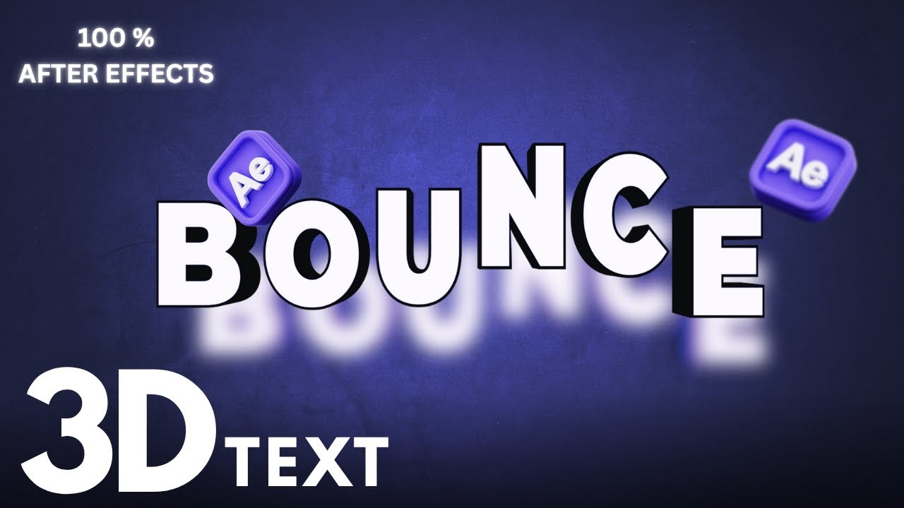 3d Bounce Text Animation In After Effects After Effects Tutorials