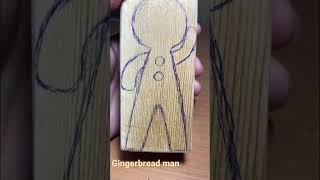 Gingerbread man#handmade #handmadewithlove#sculpture #wood#woodworking#decor #asmr#shrek#ginger
