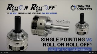 Turning Concepts Single Point VS Roll On Roll Off ®️ Side by Side Comparison