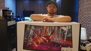 Gaming Monitor Update: Alienware QD-OLED Curved 4k UHD 240HZ Unboxing and Install