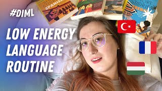 My easy language learning routine for low energy days | With resources