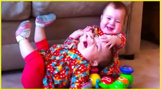 Oops! Funniest Twins Baby Playing Together || Peachy Vines