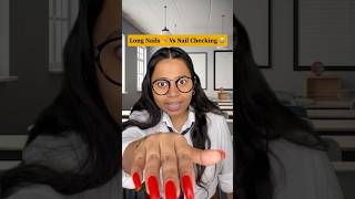 Long Nails 💅 Vs Nail Checking 😭 | SCHOOL Days #comedy #funny #youtubeshorts #school #viral