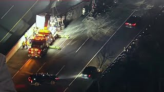 Overturned truck causing traffic delays on New Jersey Turnpike