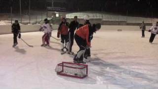 Nighttime Ice Hockey in Wengen, Switzerland