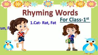 Rhyming Words | Phonics Rhyming For Kids | Preschool Kindergarten | English Rhyming Words | Phonics