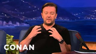 Ricky Gervais Is A Master Of Flattering Self Portraits | CONAN on TBS