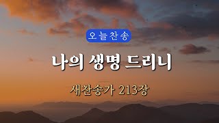 [새찬송가 213장] 나의 생명 드리니⎮매일을 은혜로 시작하는 오늘찬송⎮ QT찬송, 묵상찬송, 광고없는찬송가, 찬송가연속듣기