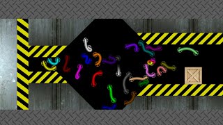 Shutter Crush 8 - Survival Worm Race in Algodoo