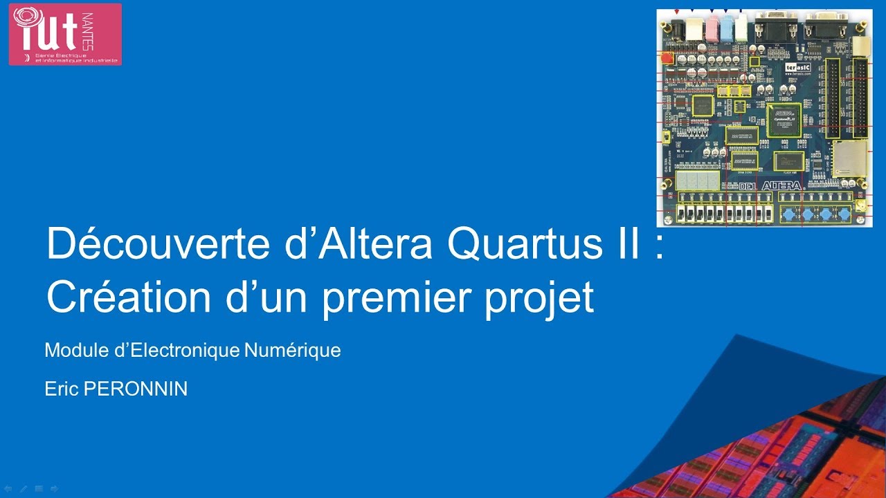 Altera Quartus II : Découverte En Français. Partie 1 : Création D'un ...