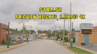 Metro East Suburbia: O'Fallon, Fairview Heights, Illinois 4K.