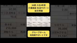 【給与明細公開】＃給与明細＃お給料＃給与＃給料＃給与明細公開＃公開＃年収＃月収#36歳#介護#介護施設#生活#サポート #4 ＃グループホーム＃利用者＃30代#30 ＃転職