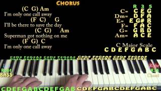 One Call Away (Charlie Puth) Piano Cover Lesson in C with Chords/Lyrics