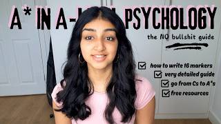 How YOU can get an A* in A level Psychology || 14 DETAILED tips to LEARN content & pick up MARKS