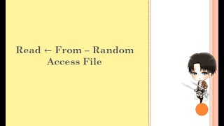 Read Data from Random Access File (in Java)