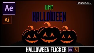 Halloween Pumpkin Flicker Graphics After Effects & Illustrator Tutorial