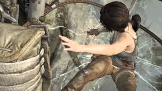 Tomb Raider 2013 Cutscene 12 Mountain Descent 02 Az ejtőernyő